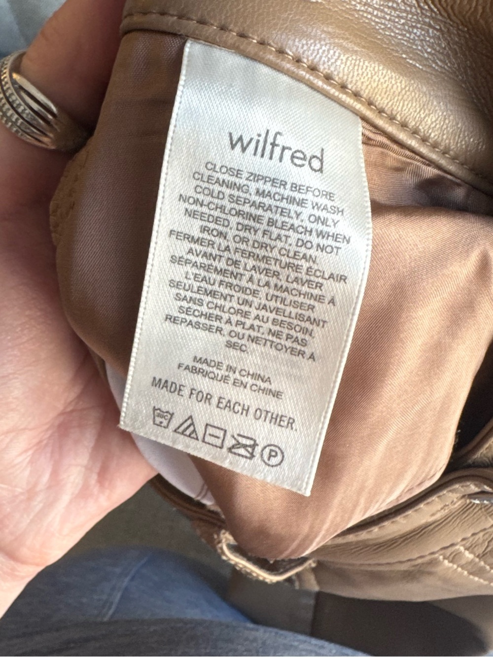 Aritzia Faux Leather Pants - Picture 3 of 4